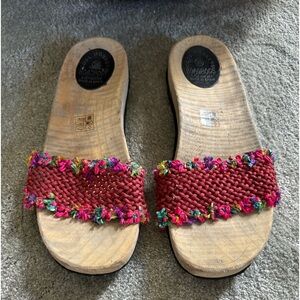 Cool Monkeys Wood and Woven Slides RoadHogs London Size 39